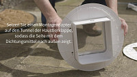 Installation der mikrochipgesteuerten SureFlap Haustierklappe in Glas