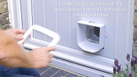 Installing the SureFlap Microchip Cat Door in a door