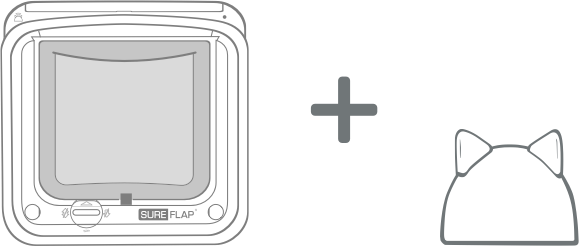 Mikrochip Katzenklappe Connect mit Hub